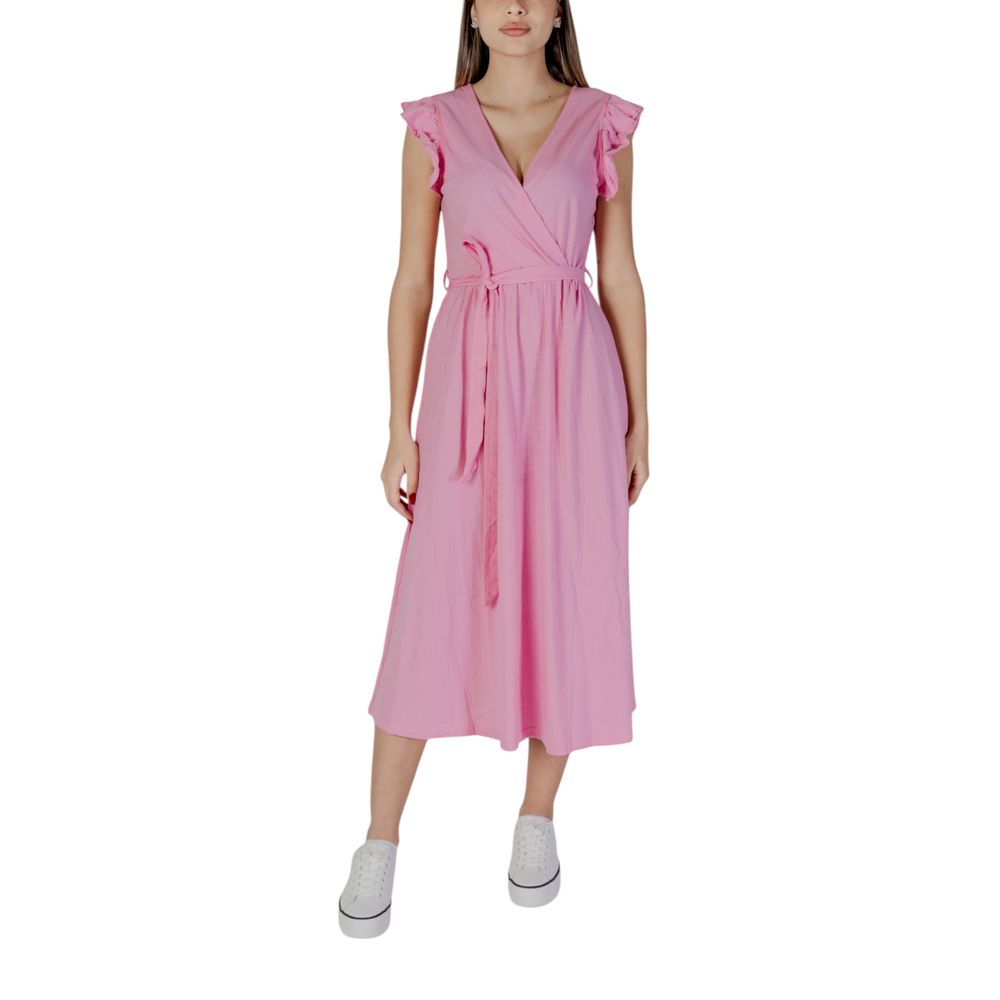 B.Young Mehrfarbiges Baumwoll-Maxikleid