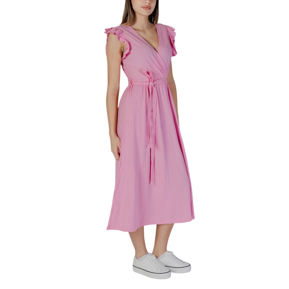 B.Young Mehrfarbiges Baumwoll-Maxikleid