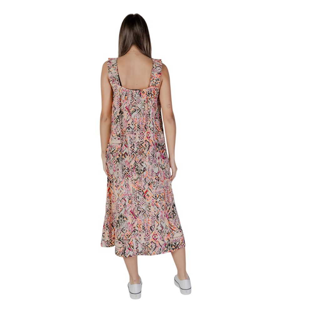 B.Young Mehrfarbiges Baumwoll-Maxikleid