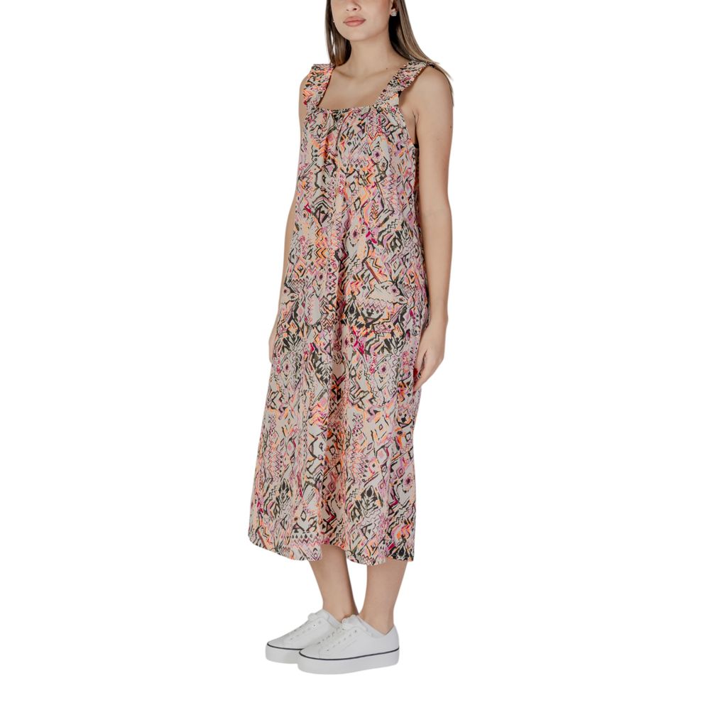 B.Young Mehrfarbiges Baumwoll-Maxikleid