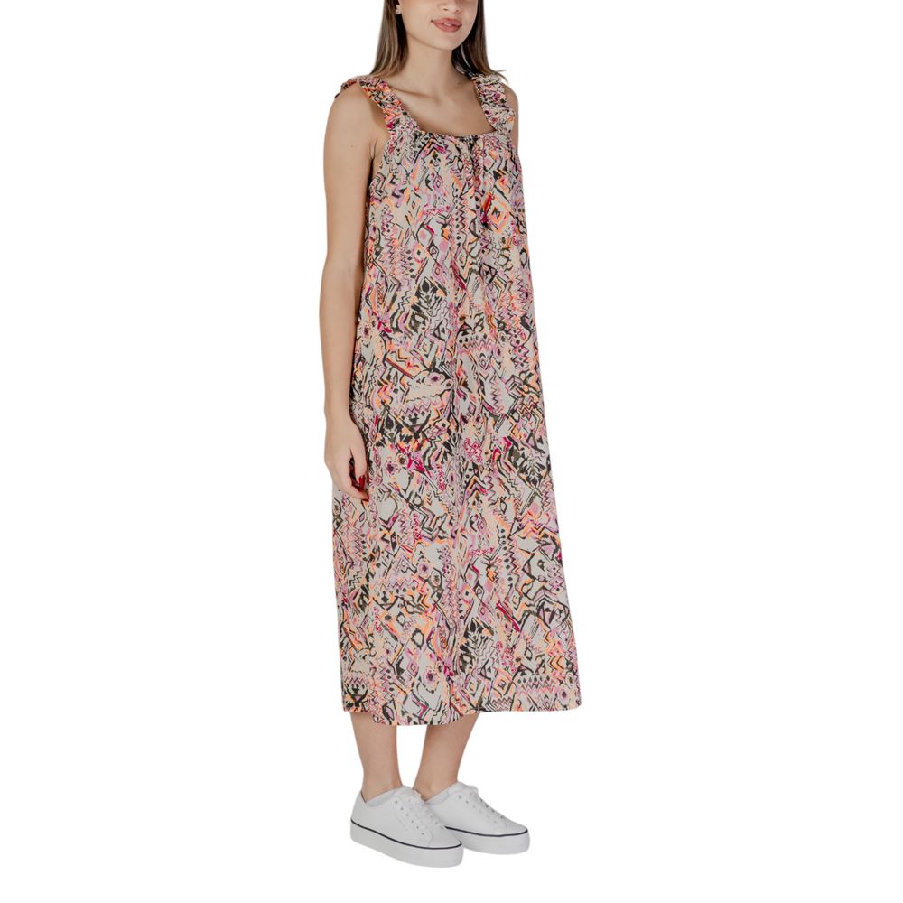 B.Young Mehrfarbiges Baumwoll-Maxikleid