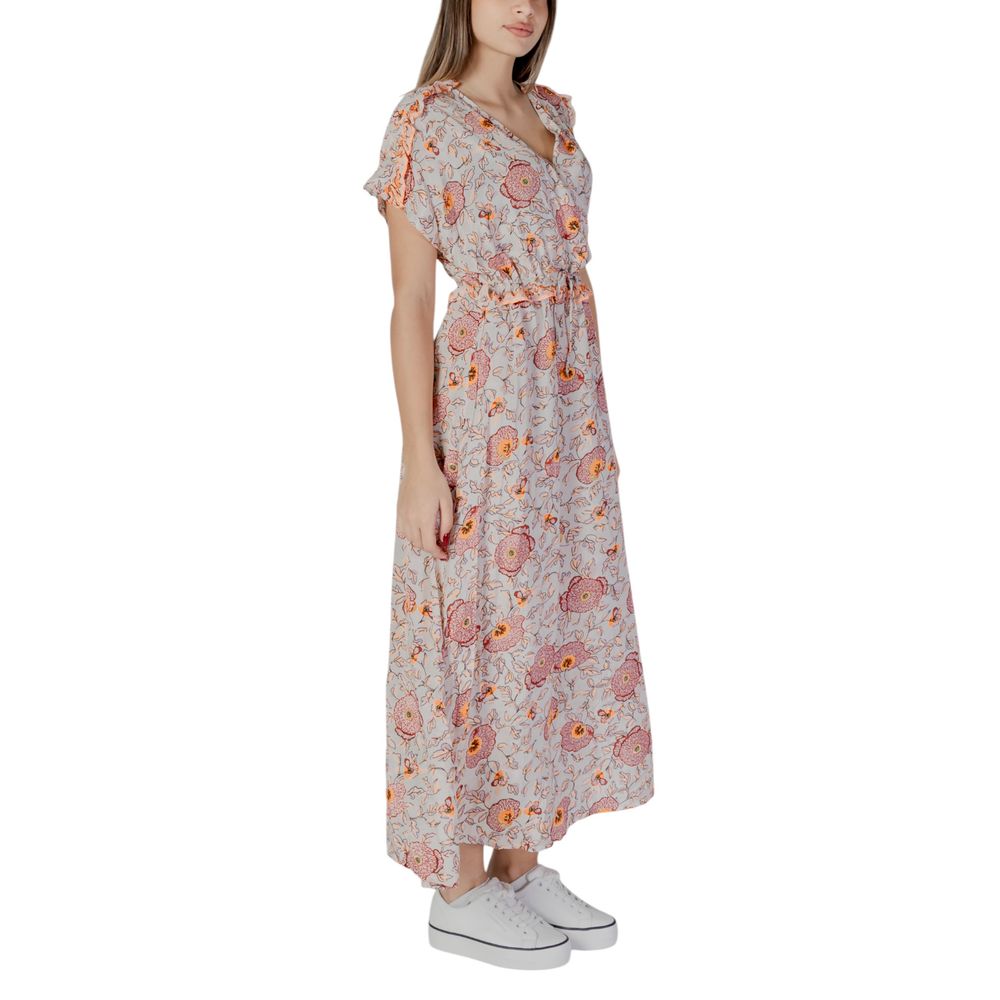 B.Young Mehrfarbiges Baumwoll-Maxikleid