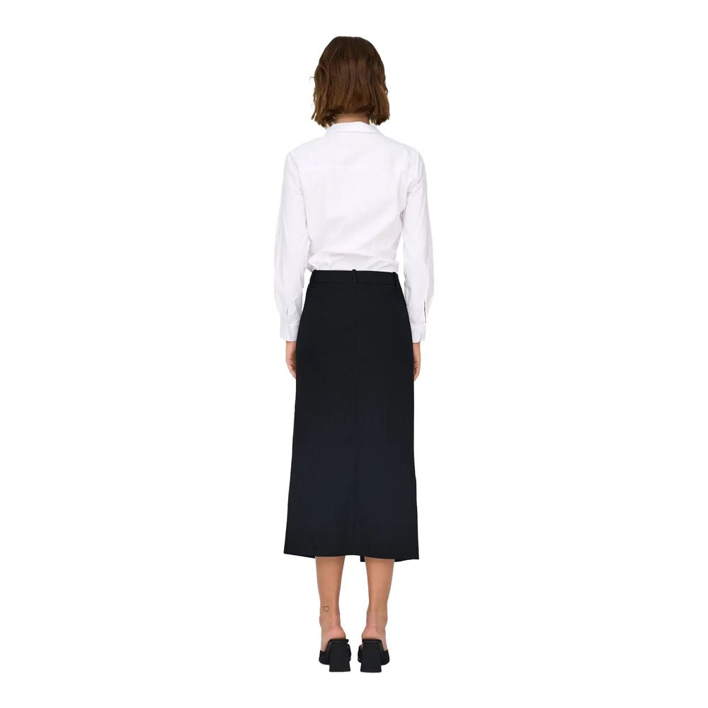 Jacqueline De Yong Grey Polyester Long Skirt