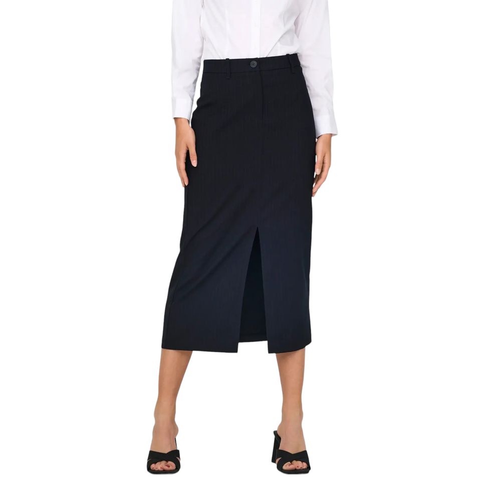 Jacqueline De Yong Grey Polyester Long Skirt