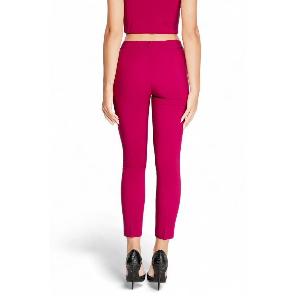 Rinascimento Bordeauxfarbene Polyester-Hose im Casual-Look