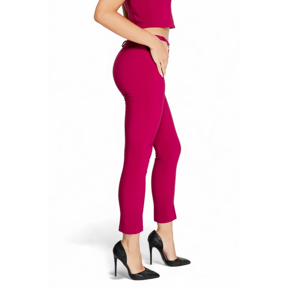 Rinascimento Bordeauxfarbene Polyester-Hose im Casual-Look