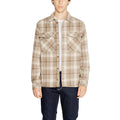Hamaki-Ho Beige Patterned Polyester Shirt
