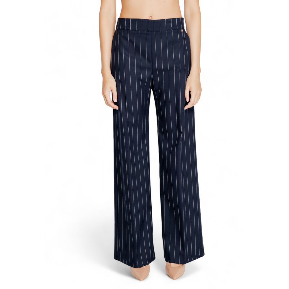 Rinascimento Blue Polyester Trousers