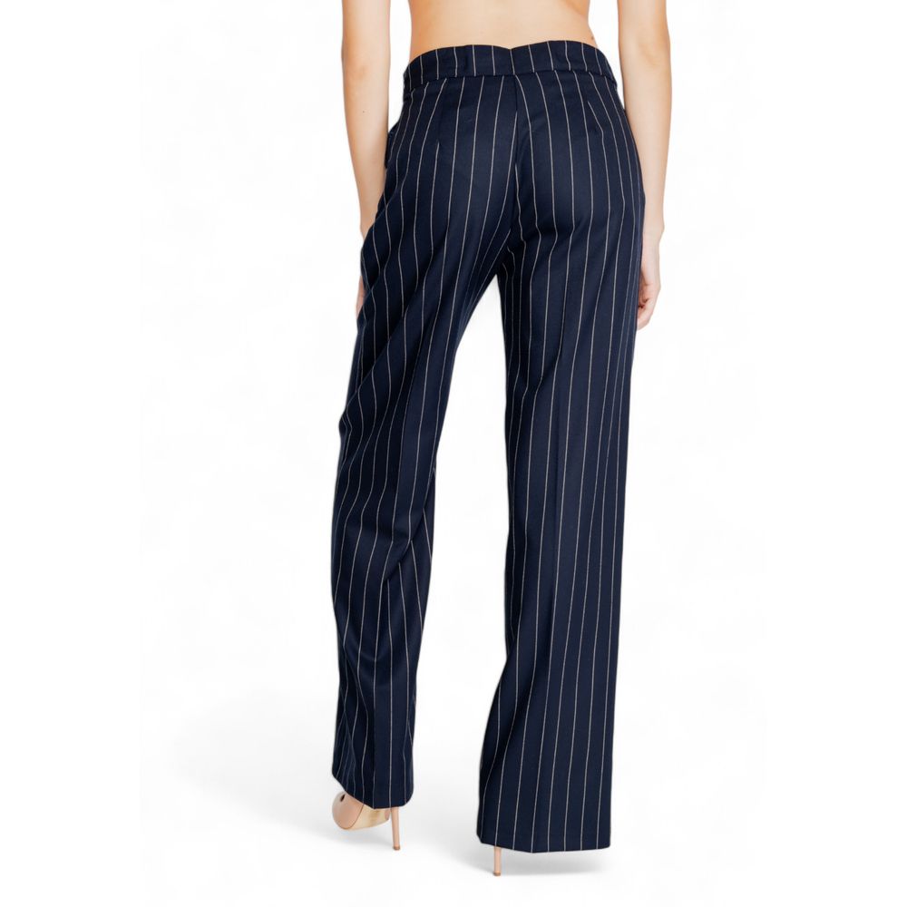 Rinascimento Blue Polyester Trousers