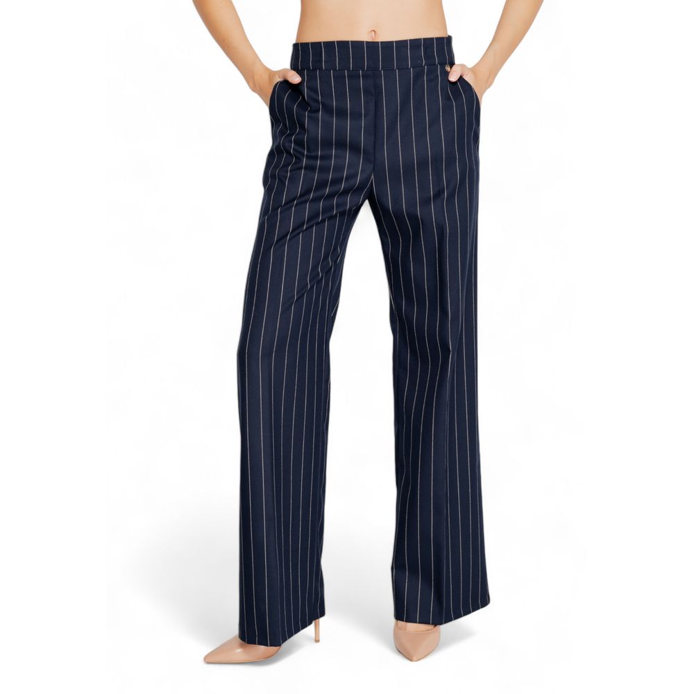 Rinascimento Blue Polyester Trousers