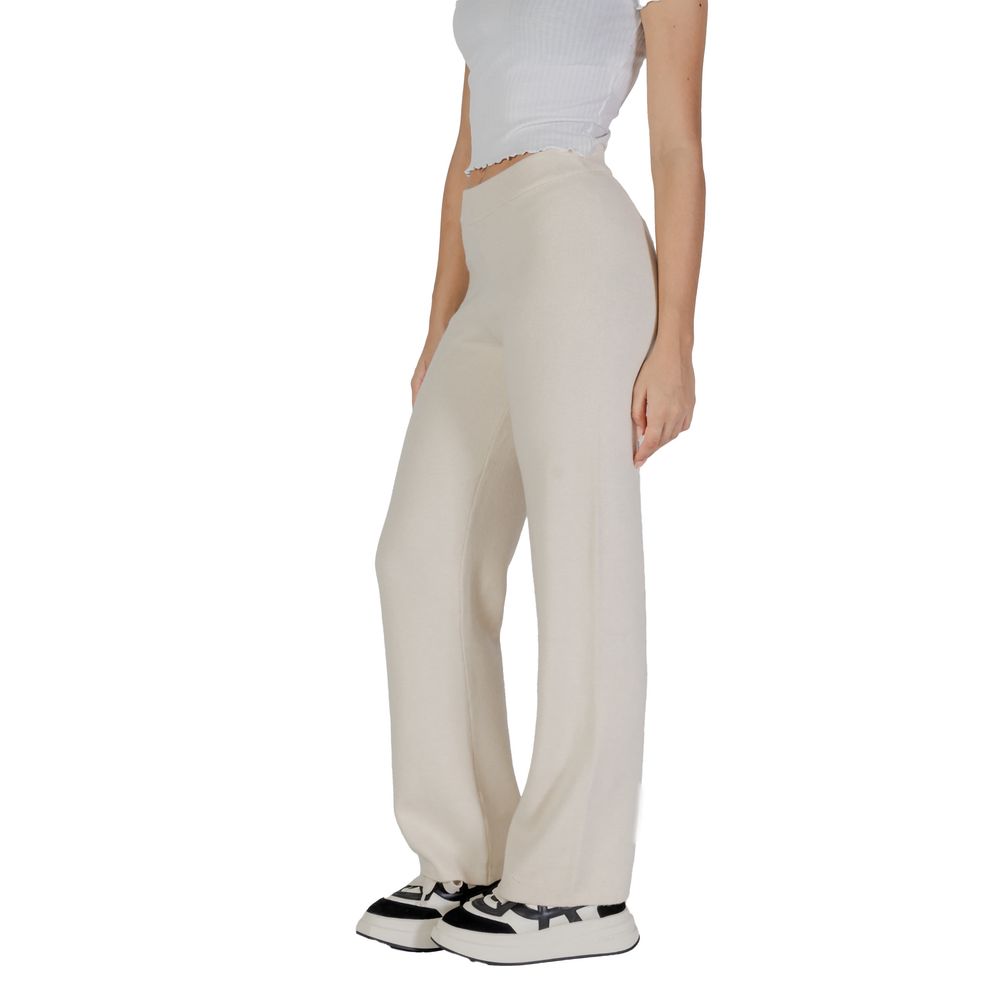 Vero Moda Cream Viscose Trousers