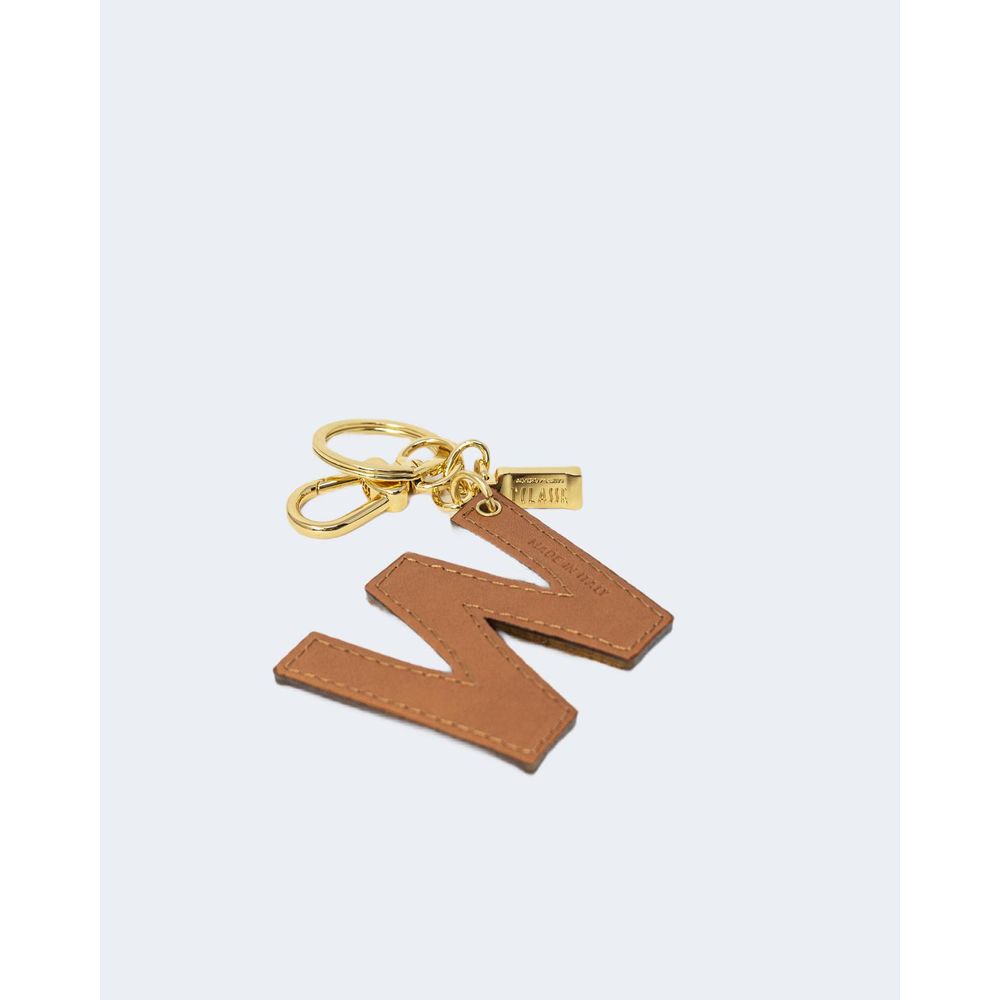 Alviero Martini Prima Classe Beige Leather Key Ring