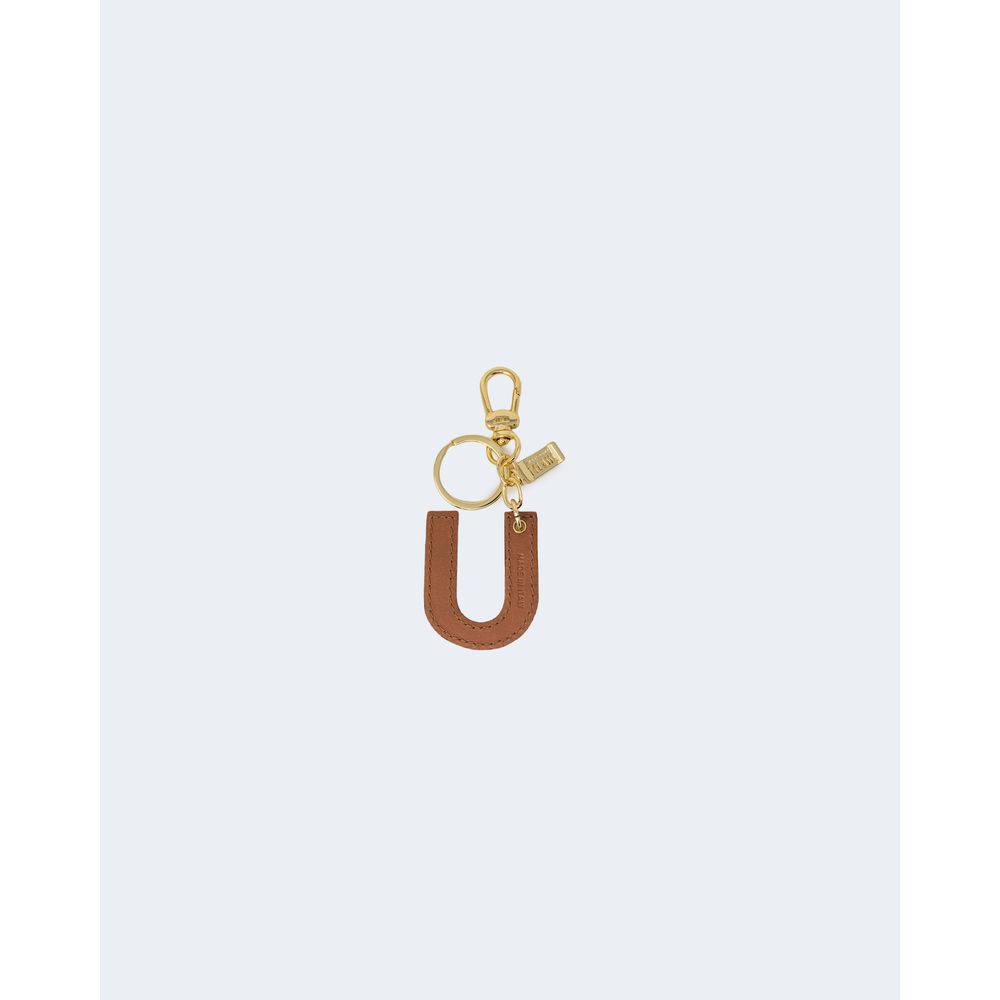 Alviero Martini Prima Classe Beige Leather Key Ring