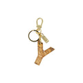 Alviero Martini Prima Classe Beige Faux Leather Keychain
