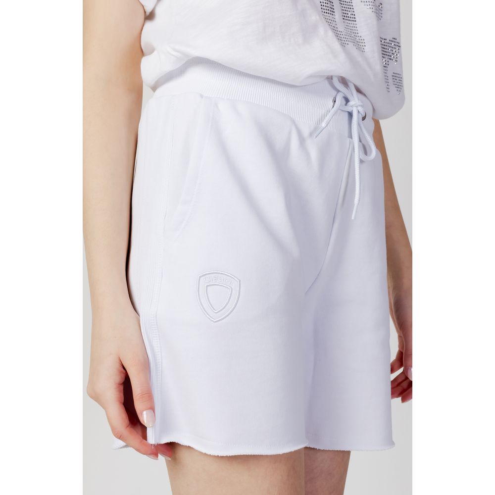 Blauer Weiße Baumwollshorts
