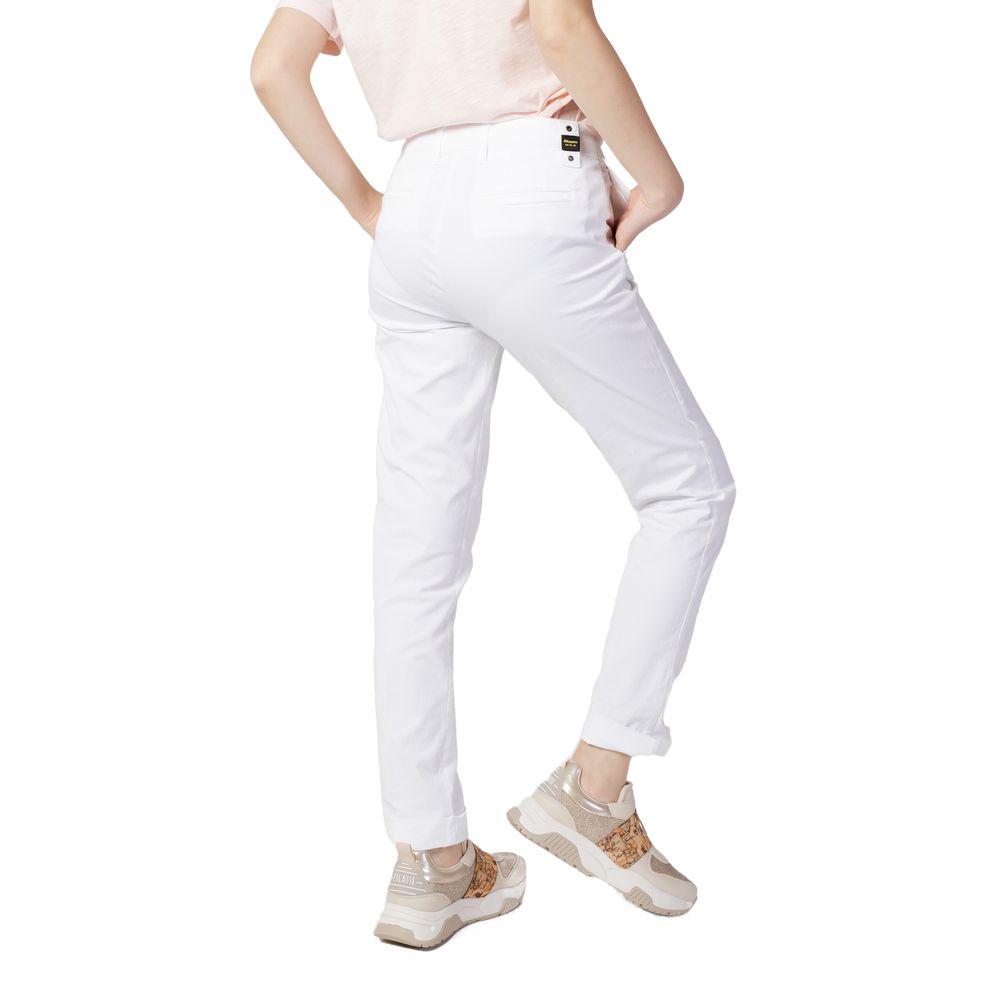 Blauer Weiße Baumwollhose
