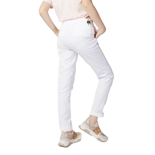 Blauer Weiße Baumwollhose