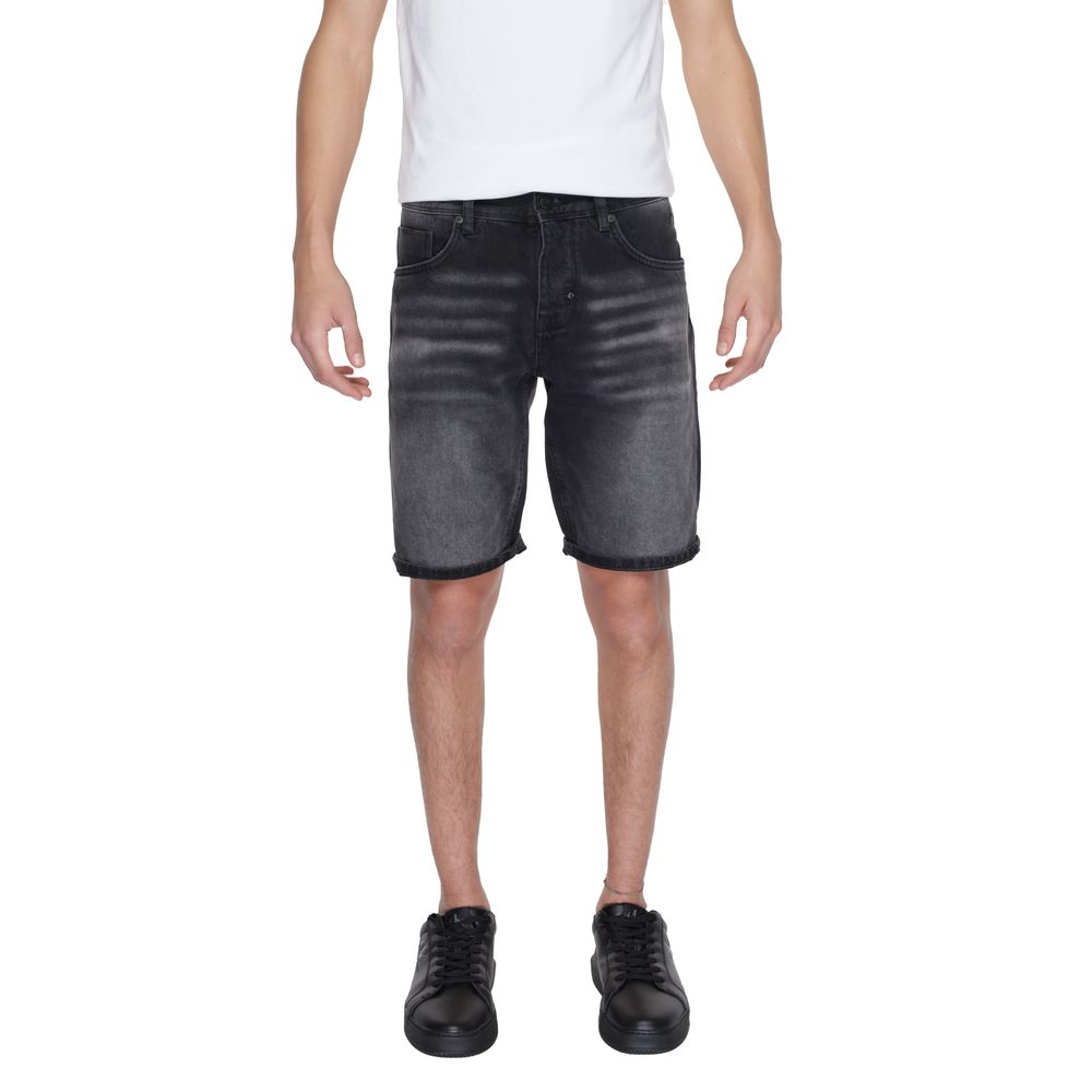Antony Morato Schwarze Baumwoll-Bermudashorts