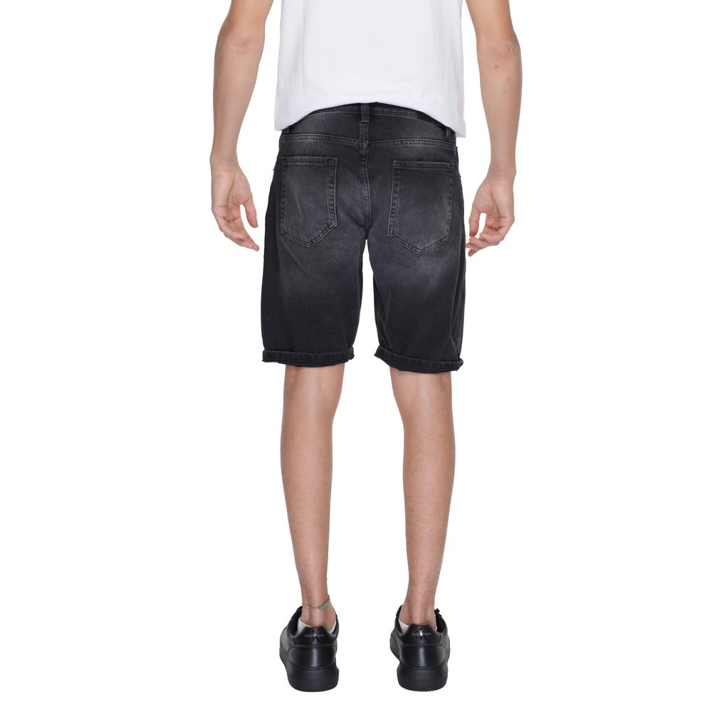 Antony Morato Schwarze Baumwoll-Bermudashorts