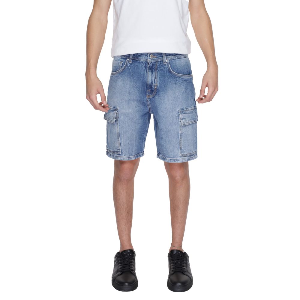 Antony Morato Blaue Baumwoll-Bermudashorts