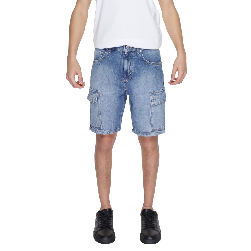 Antony Morato Blaue Baumwoll-Bermudashorts