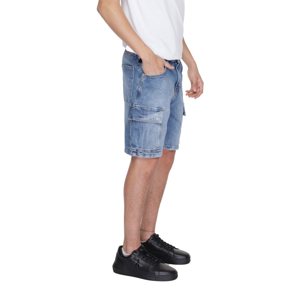 Antony Morato Blaue Baumwoll-Bermudashorts