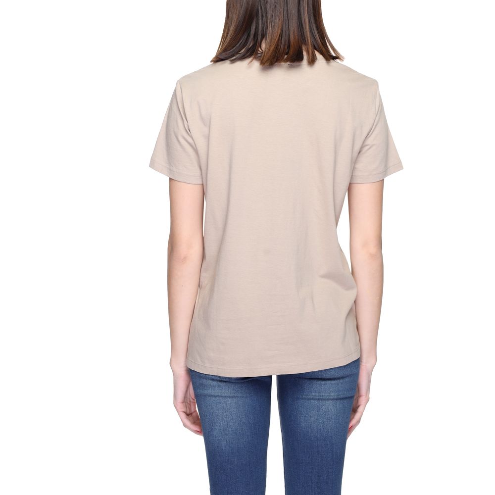 Blauer Beiges Baumwoll-T-Shirt