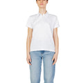 Blue T-shirt made of white polyester