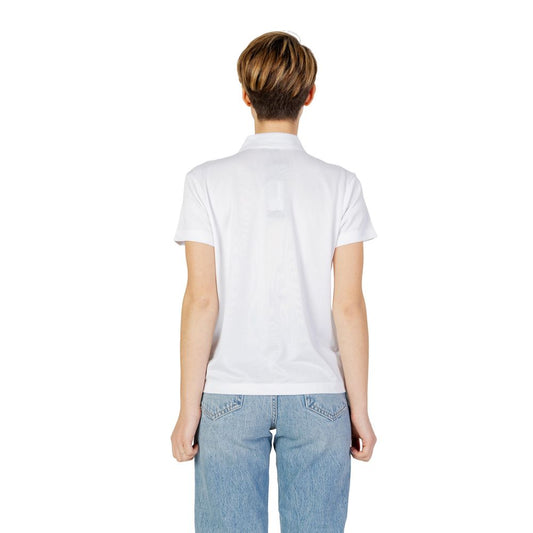Blauer T-Shirt aus weißem Polyester