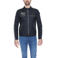 Blue Black Polyamide Jackets &amp