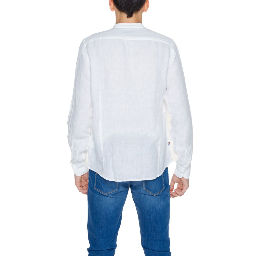 Blue White Linen Shirt