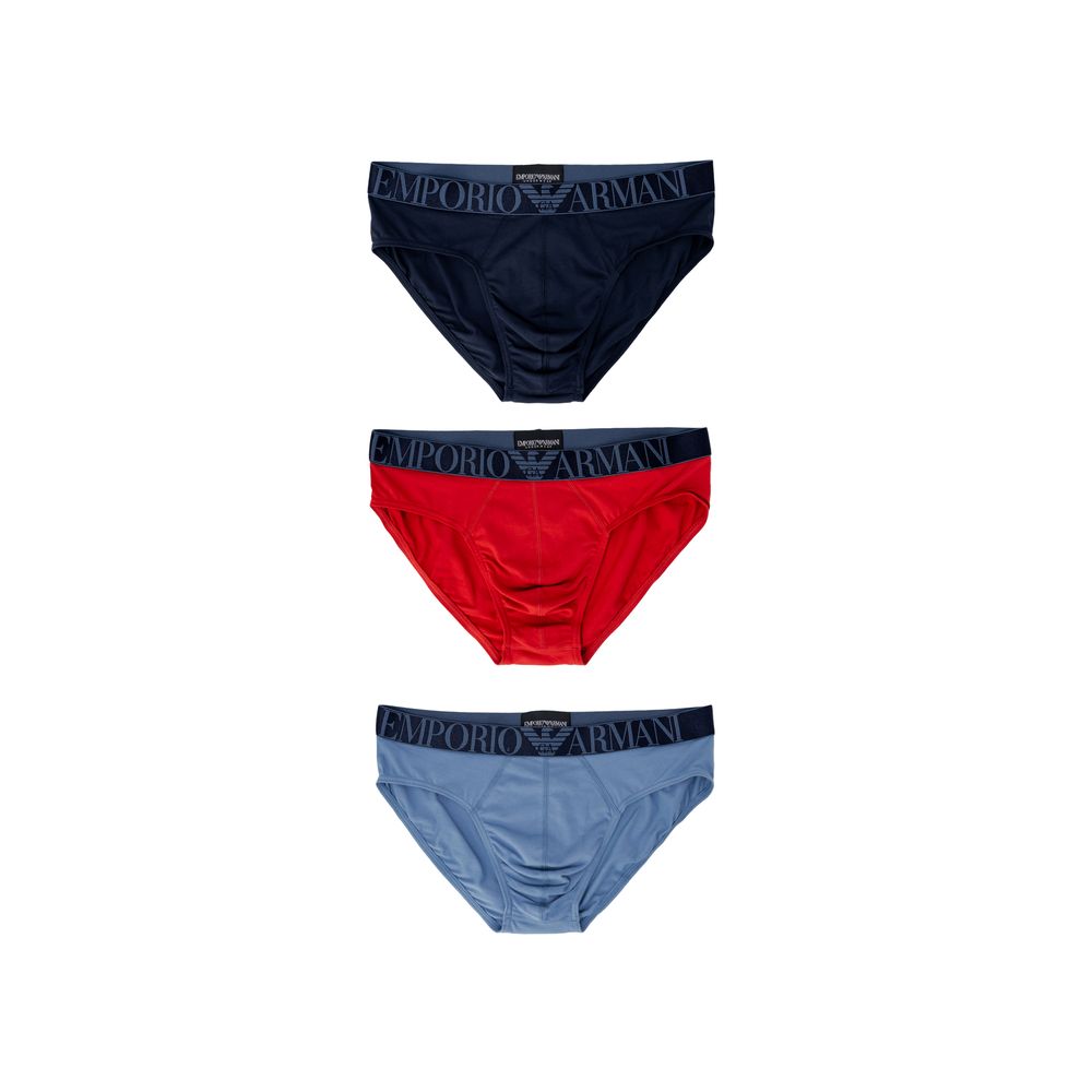 Emporio Armani Underwear Blaue Baumwoll-Slips