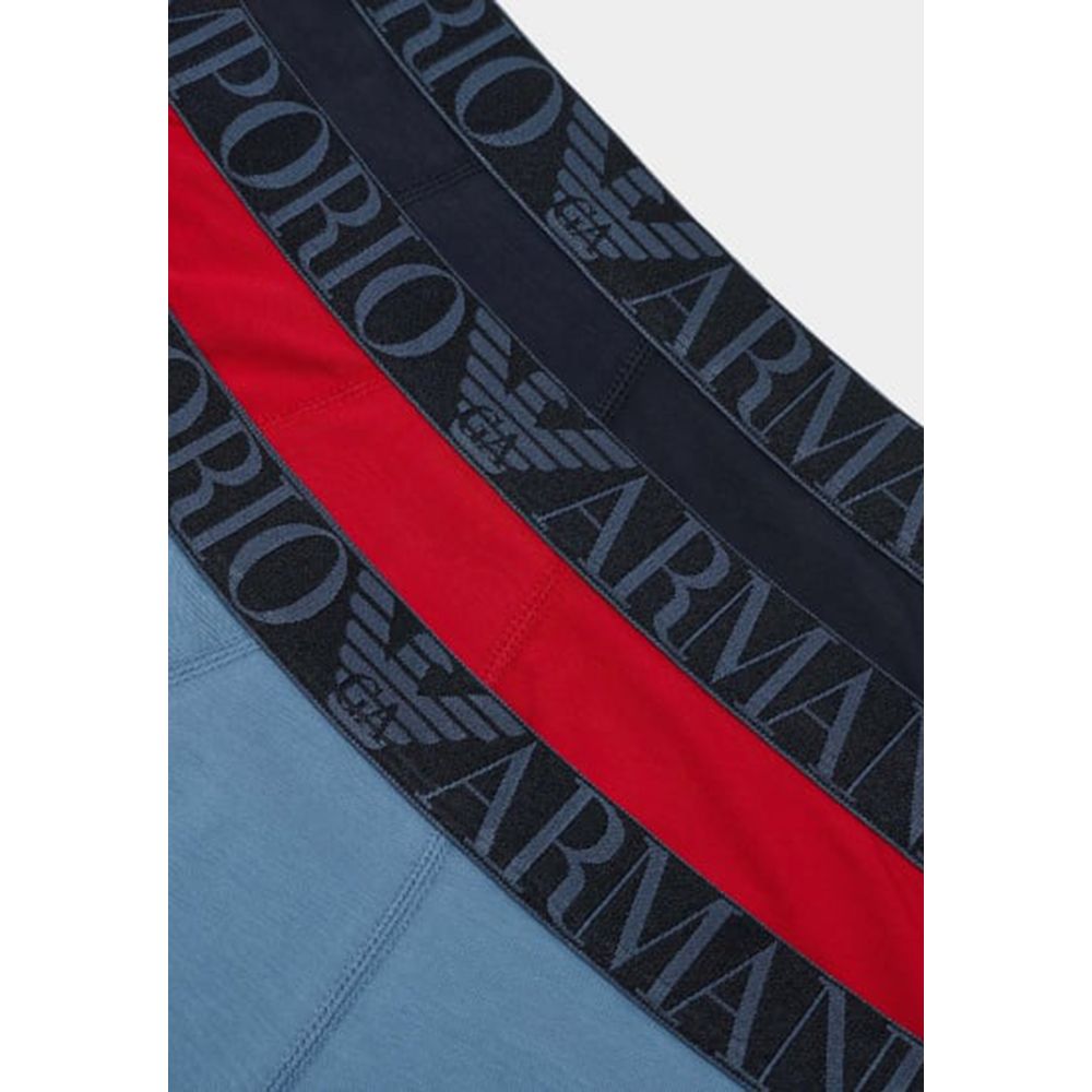 Emporio Armani Underwear Blaue Baumwoll-Slips