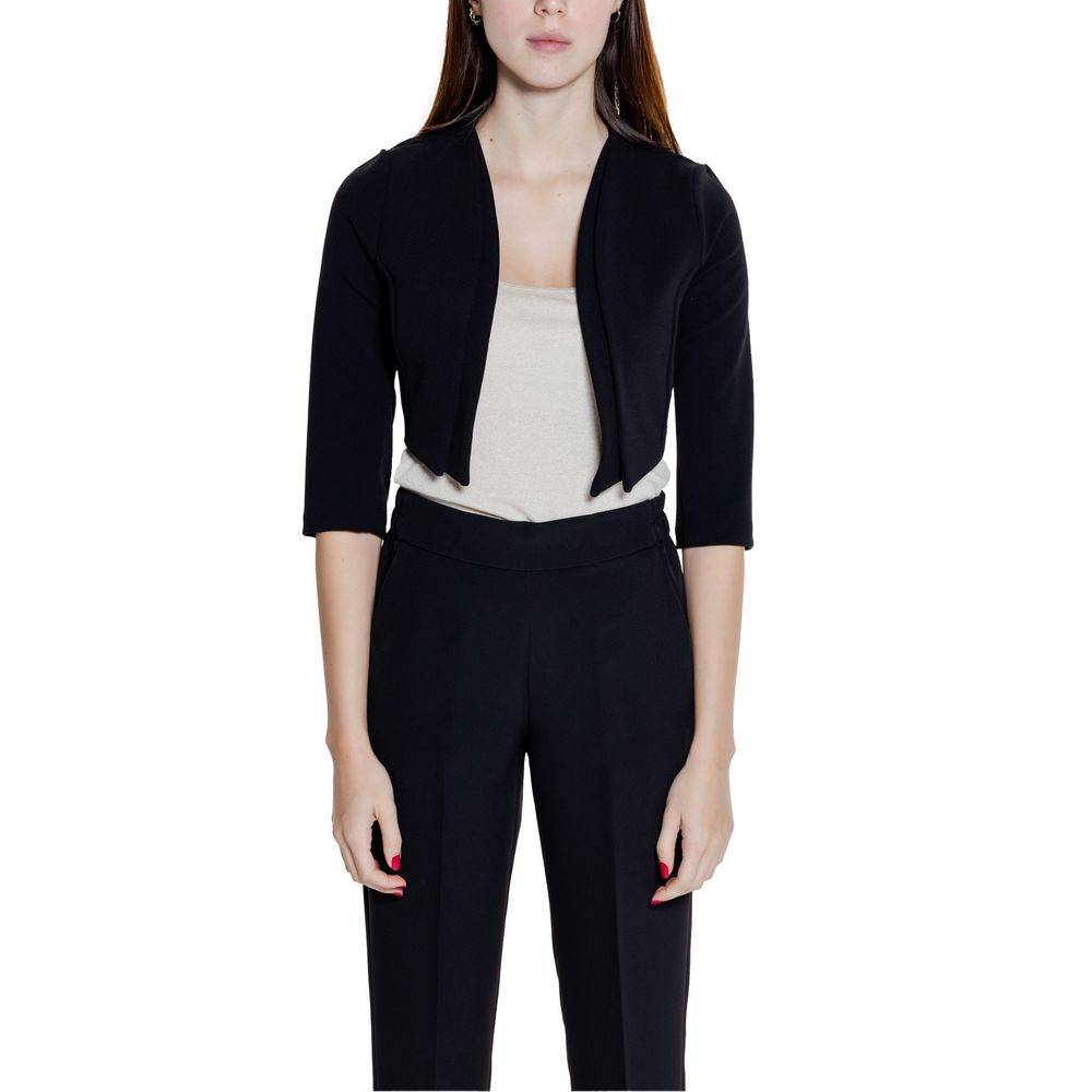 Rinascimento Schwarze ärmellose Polyesterjacke
