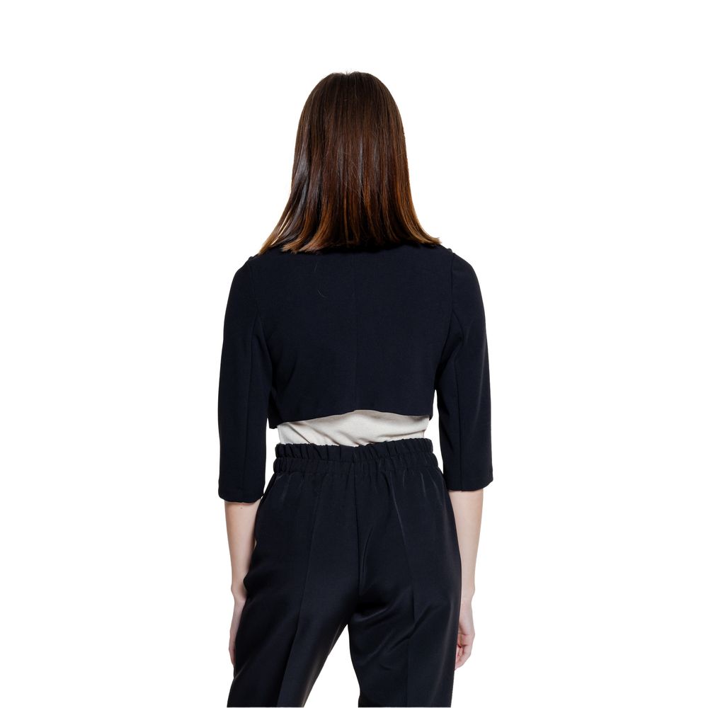 Rinascimento Schwarze ärmellose Polyesterjacke