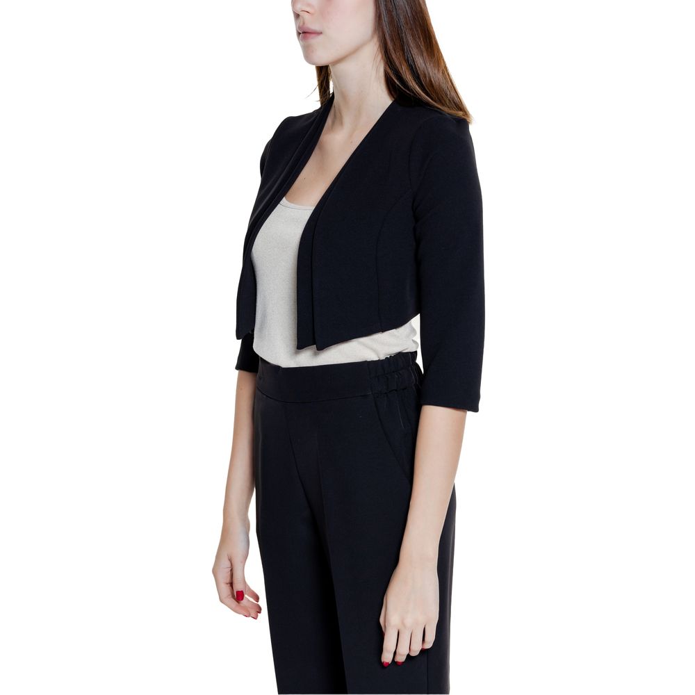 Rinascimento Schwarze ärmellose Polyesterjacke