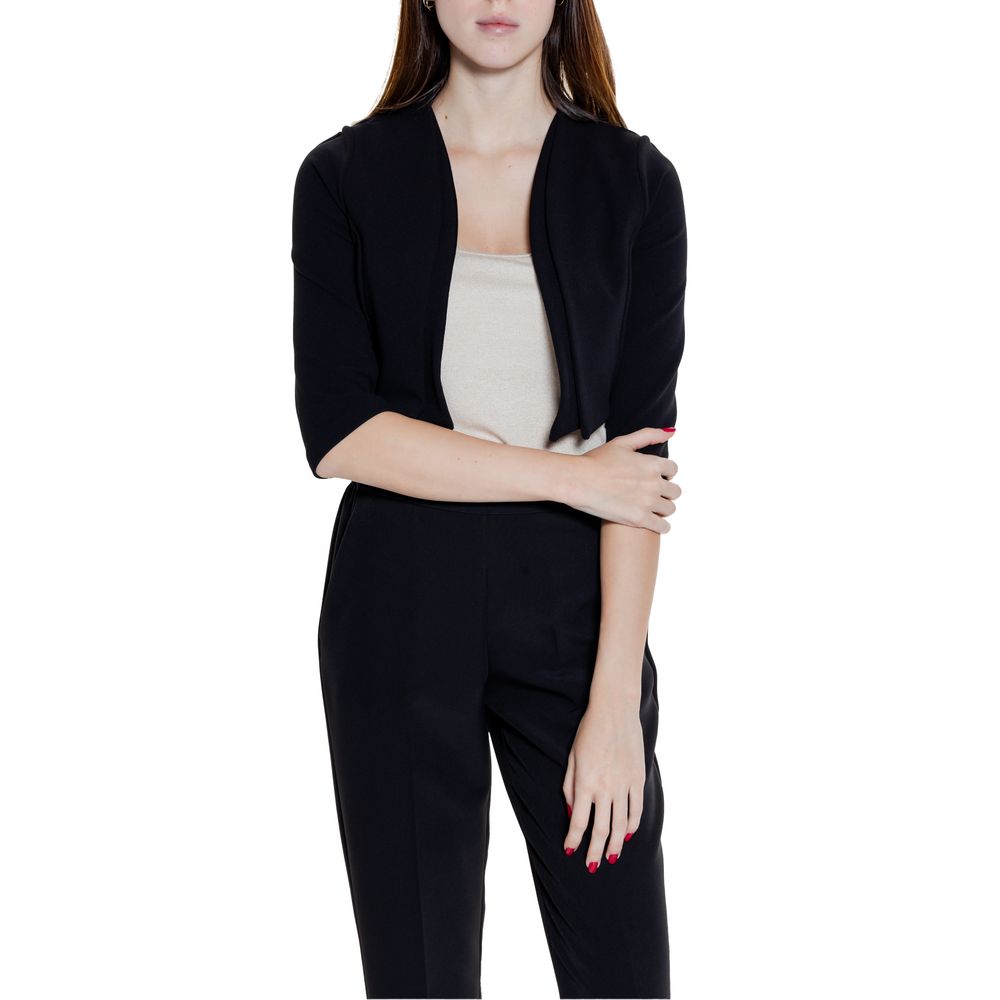 Rinascimento Schwarze ärmellose Polyesterjacke