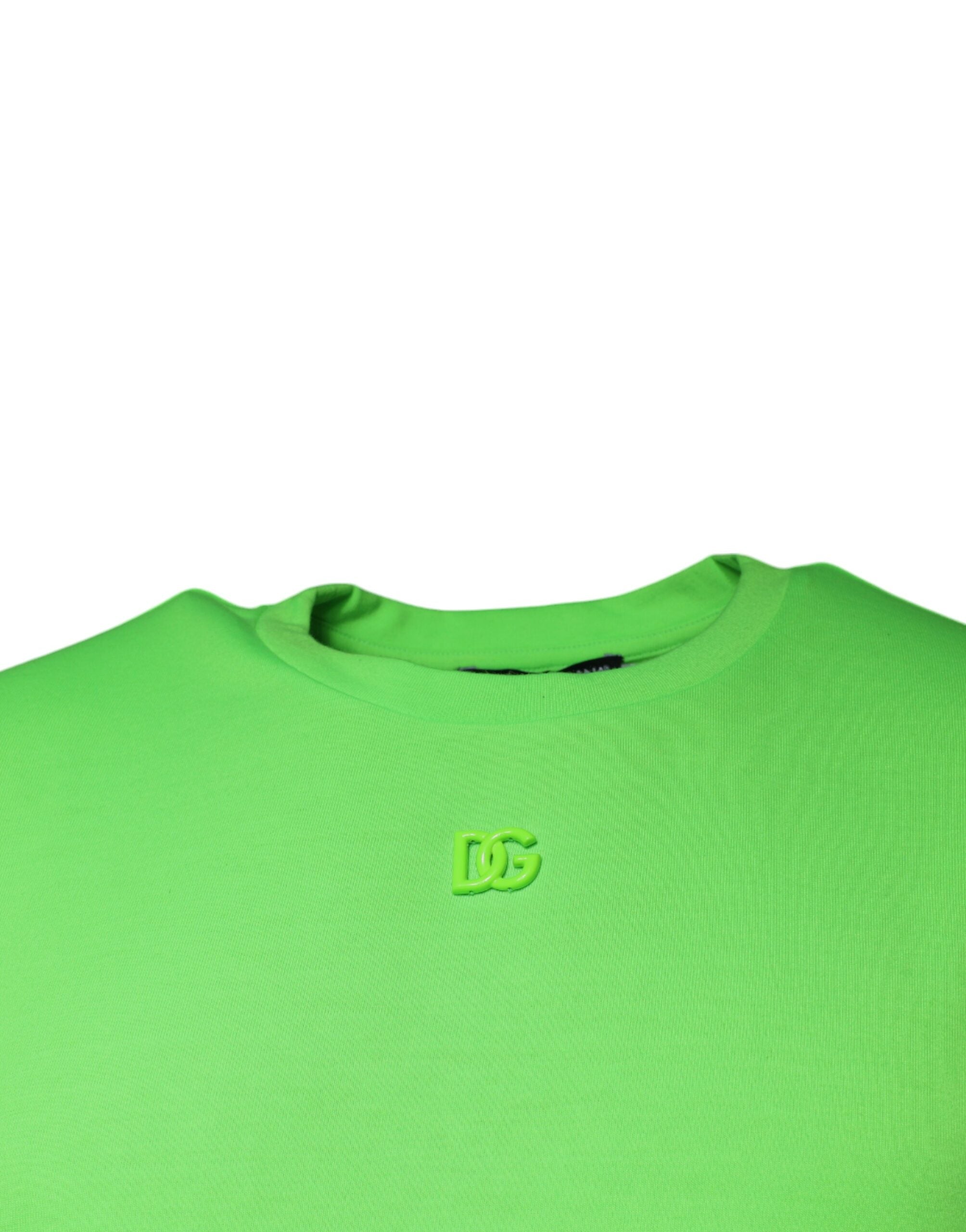 Dolce & Gabbana Green Logo Crew Neck Short Sleeve T-Shirt