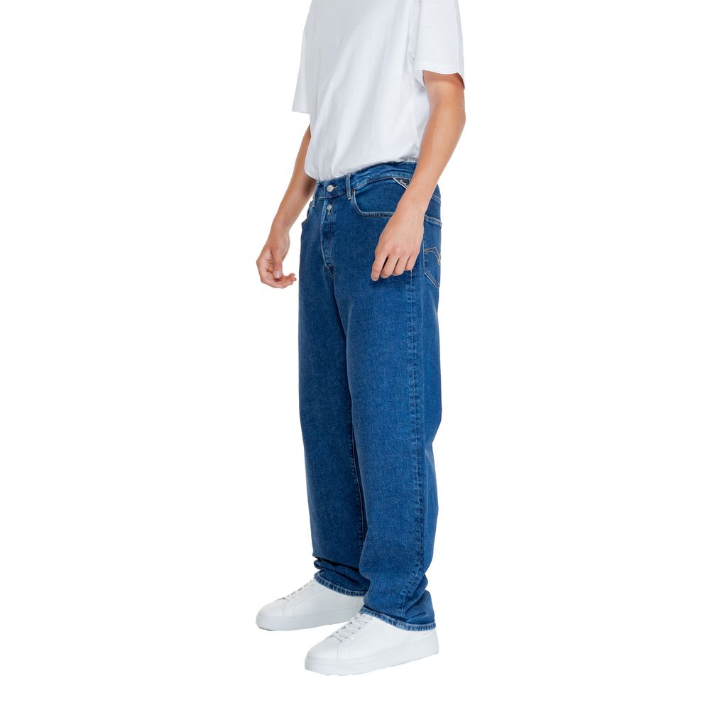 Replay Blaue Baumwolljeans im Relaxed Fit