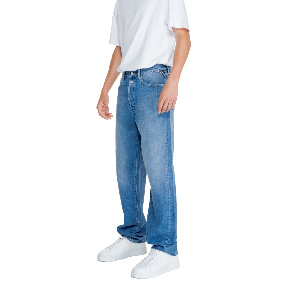 Replay Blaue Baumwolljeans im Relaxed Fit