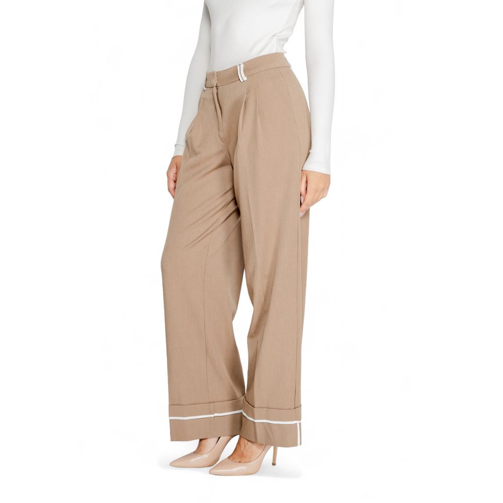 Only Brown Palazzo Pants made of Recycled Polyester