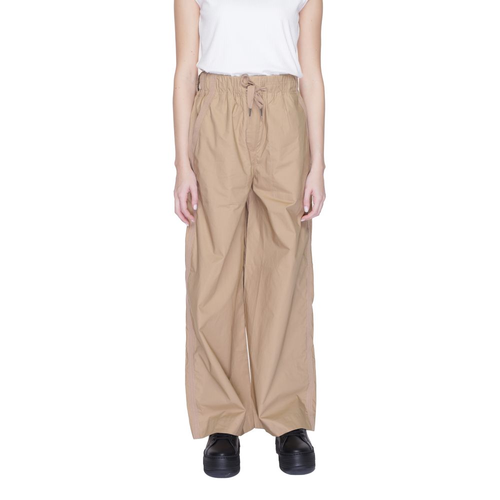 Blue Beige Cotton Trousers