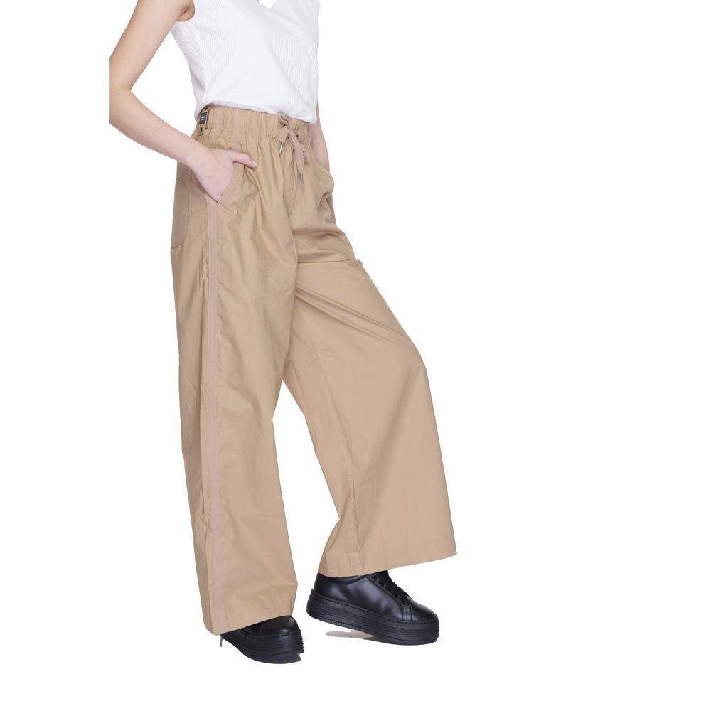 Blue Beige Cotton Trousers