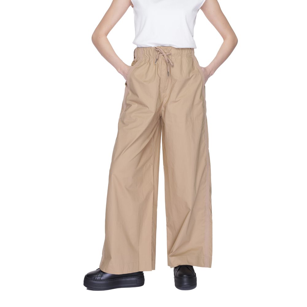 Blue Beige Cotton Trousers