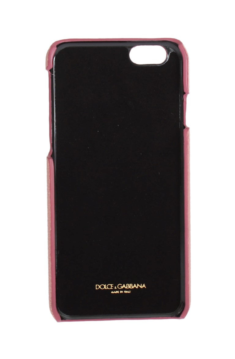 Dolce & Gabbana Pink Leather Heart Phone Case