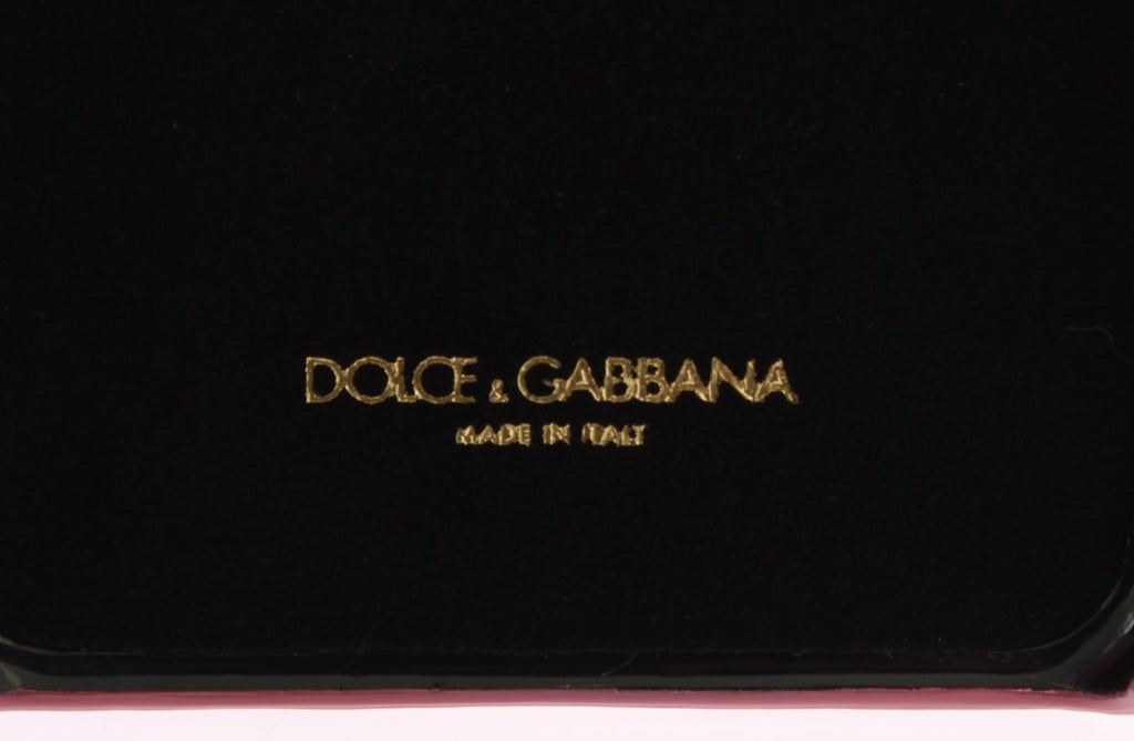 Dolce & Gabbana Pink Leather Heart Phone Case