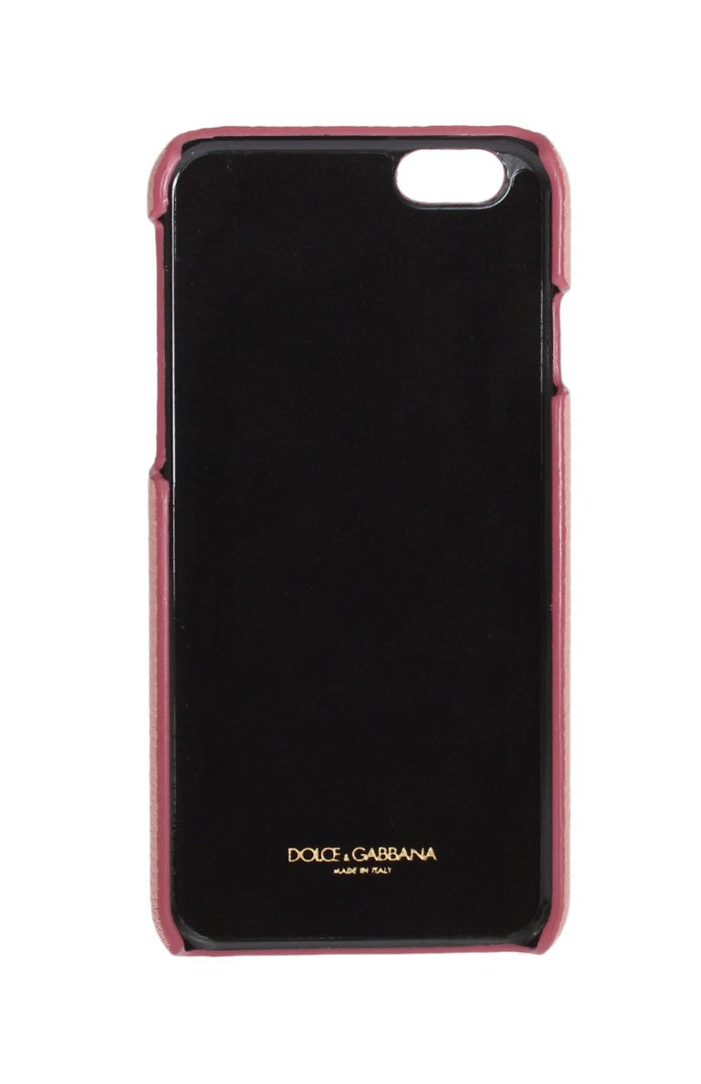 Dolce & Gabbana Rosa Leder Herz Kristall Handytasche