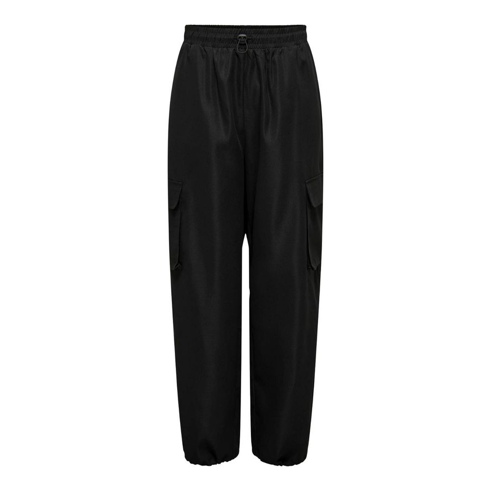 Only Black Cotton Cargo Trousers