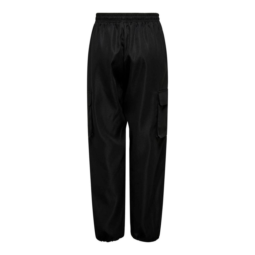 Only Black Cotton Cargo Trousers