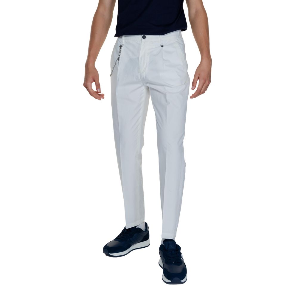 Antony Morato Men's White Cotton Casual Trousers